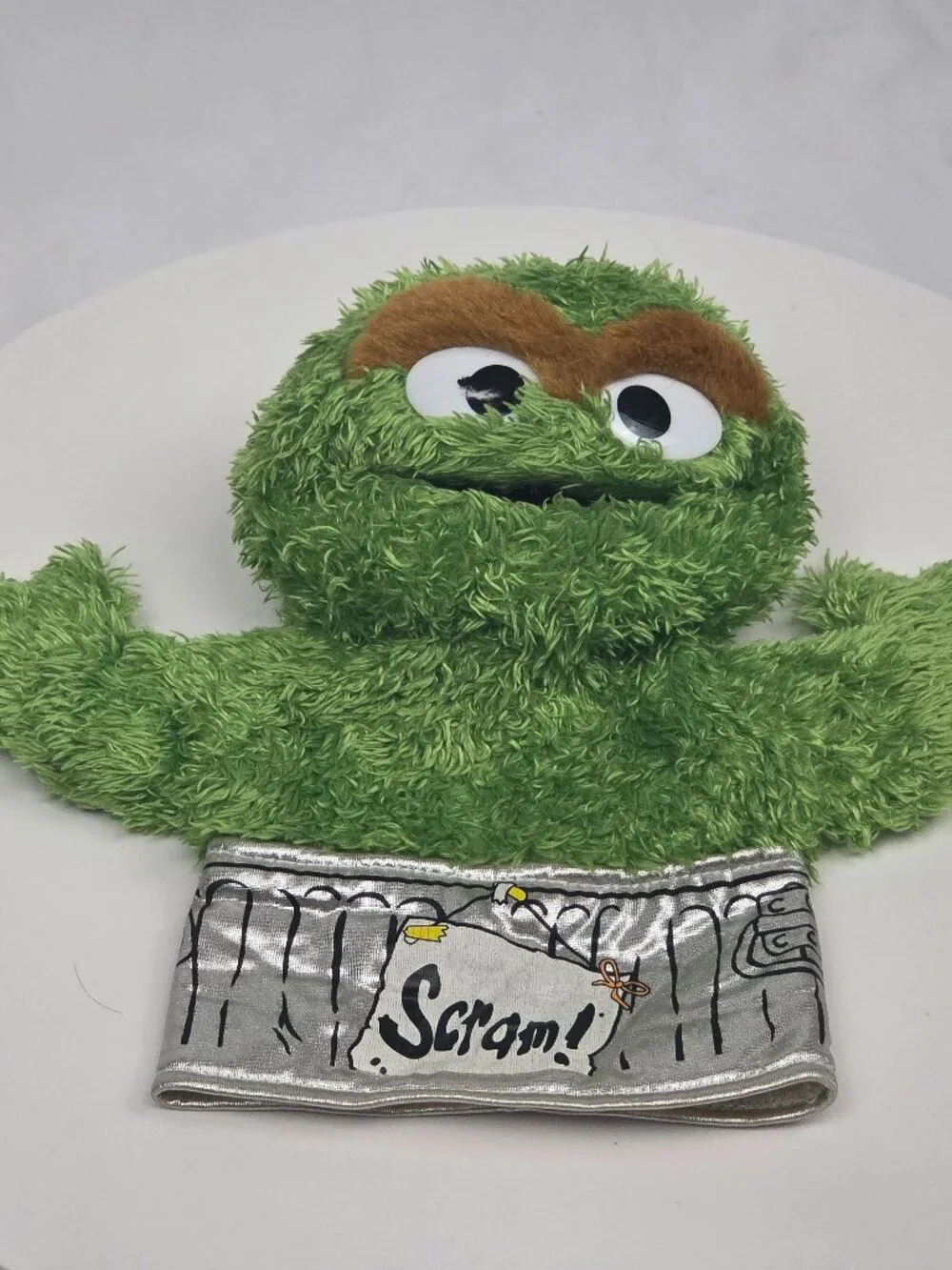 GUND Sesame Street Oscar the Grouch plush toy puppet 2003
